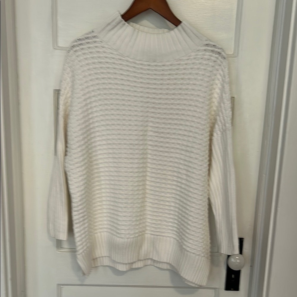Elegant White Turtleneck Sweater